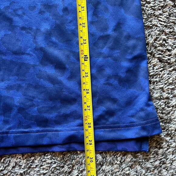 Peter Millar Blue Camo Polo Men L Golfwear Quiet Luxury Dadcore Breathable Shirt - Picture 6 of 7